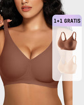 1+1 GRATIS – Nahtloser Bügelloser Komfort-BH mit Gel-Streifen