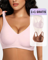 1+1 GRATIS – Nahtloser Bügelloser Komfort-BH mit Gel-Streifen