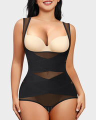Body Shaper mit offenem Brustbereich und Kreuz-Kompression