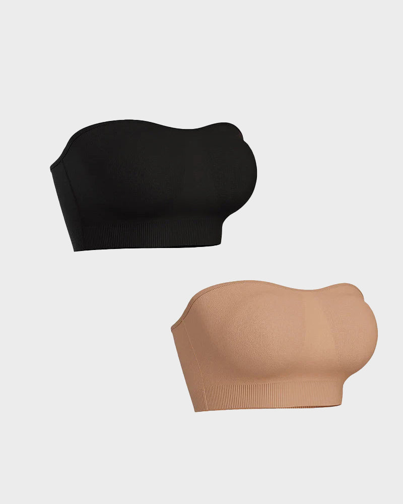 Rutschfester nahtloser trägerloser Bandeau-BH