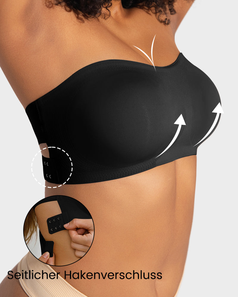 Rutschfester Bandeau-BH mit seitlichem Crossover-Haken