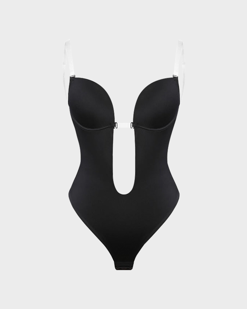 Trägerloser Stringbody mit U-Ausschnitt