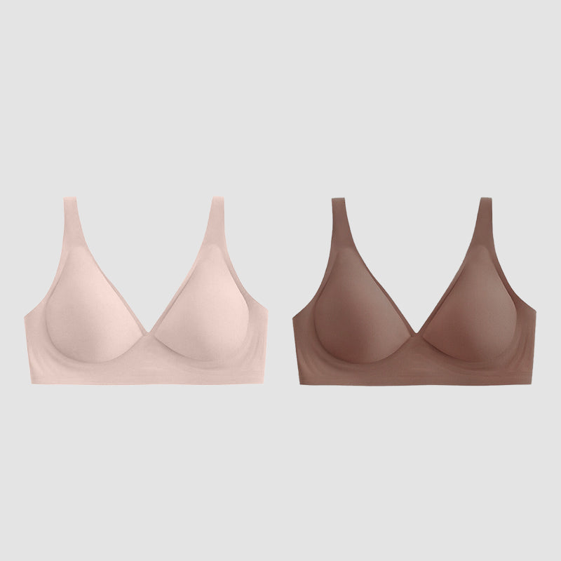 1+1 GRATIS – Nahtloser Push-up BH mit Tief-V & Gel-Streifen, bügellos & bequem