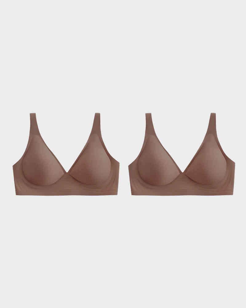 1+1 GRATIS – Nahtloser Push-up BH mit Tief-V & Gel-Streifen, bügellos & bequem