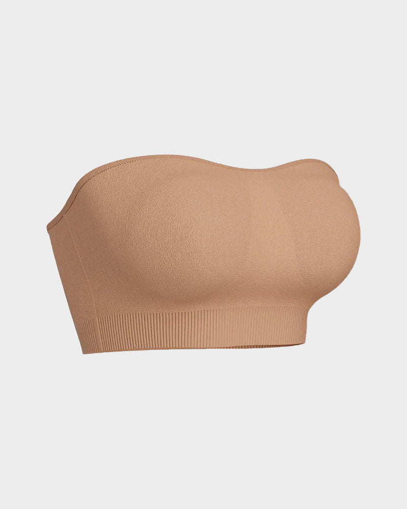 Rutschfester nahtloser trägerloser Bandeau-BH