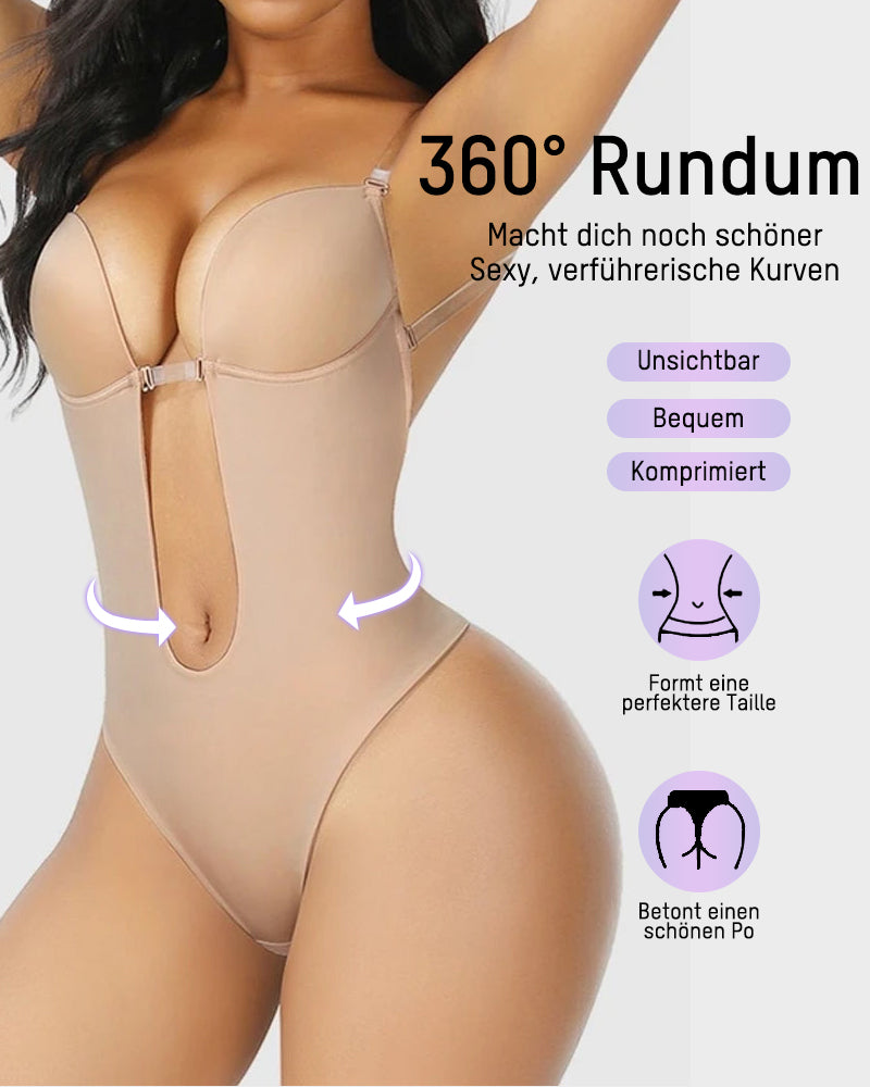 Trägerloser Stringbody mit U-Ausschnitt