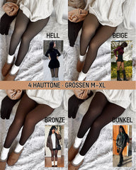 Transparente, fleecegefütterte Strumpfhose