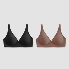 1+1 GRATIS – Nahtloser Push-up BH mit Tief-V & Gel-Streifen, bügellos & bequem