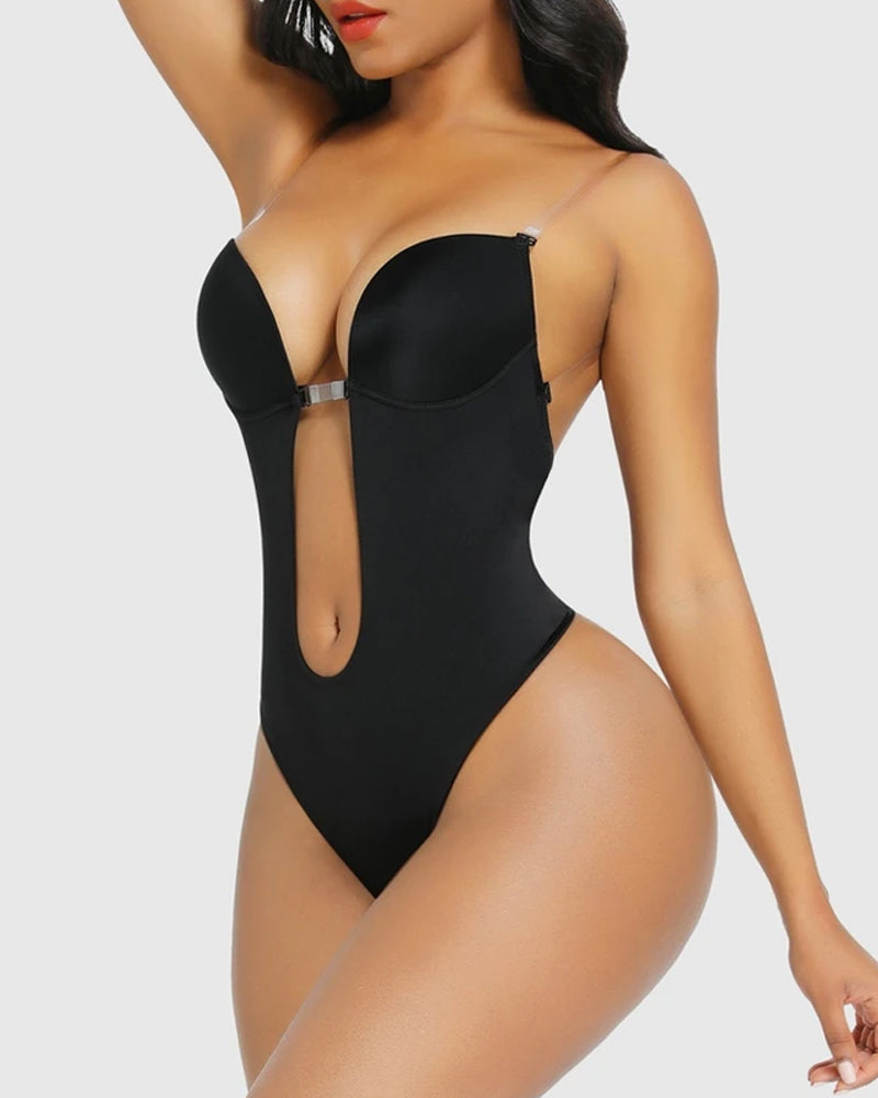 Trägerloser Stringbody mit U-Ausschnitt