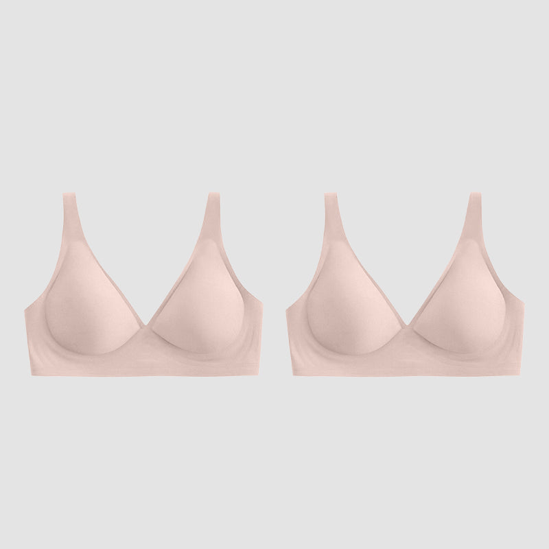1+1 GRATIS – Nahtloser Push-up BH mit Tief-V & Gel-Streifen, bügellos & bequem
