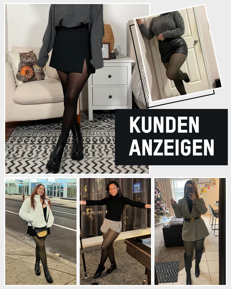 Transparente, fleecegefütterte Strumpfhose