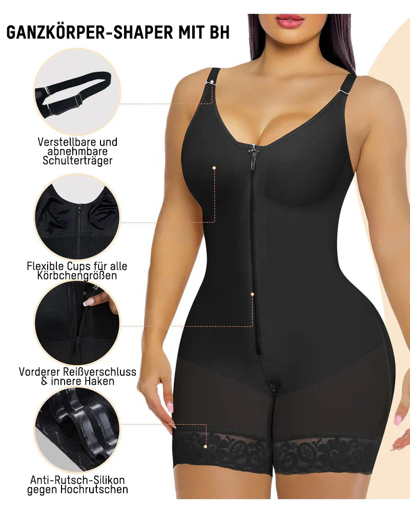Shaping-Body mit Po-Lift und Schritt-Reißverschluss – Kolumbianischer Stil