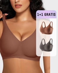 1+1 GRATIS – Nahtloser Bügelloser Komfort-BH mit Gel-Streifen