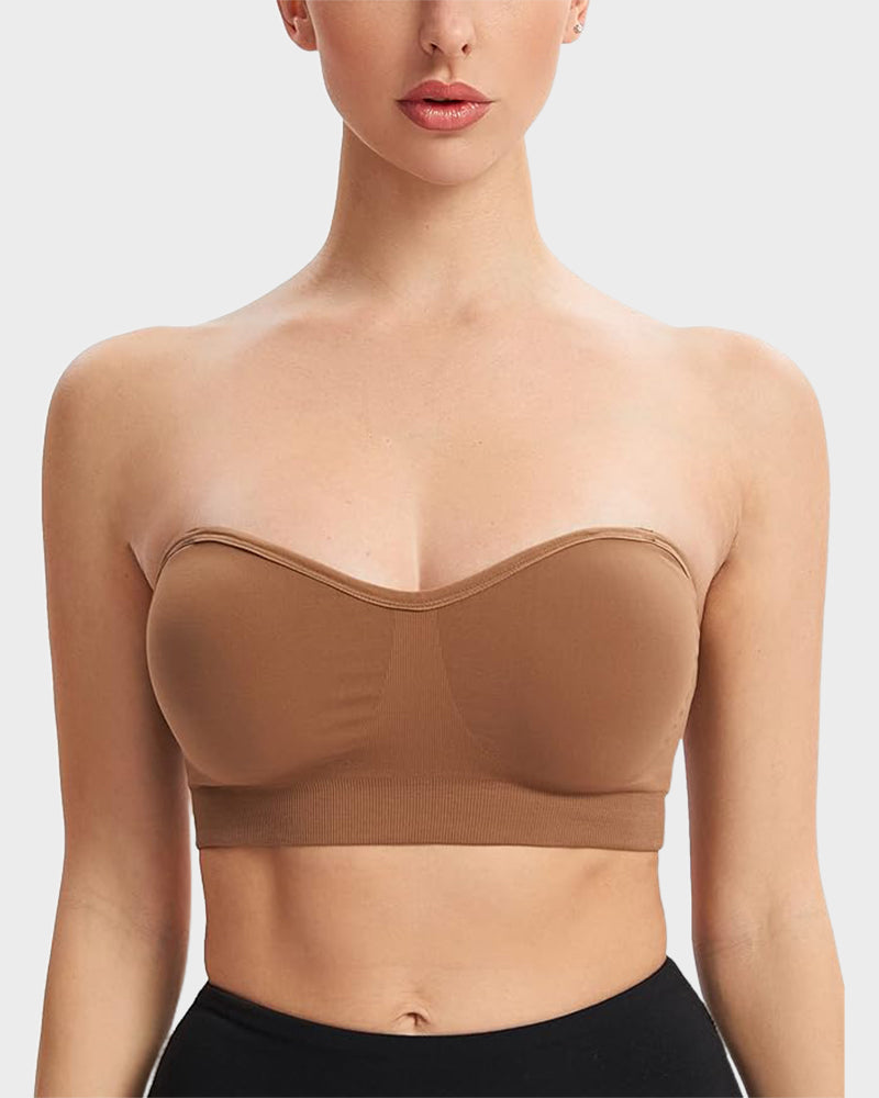 Rutschfester nahtloser trägerloser Bandeau-BH