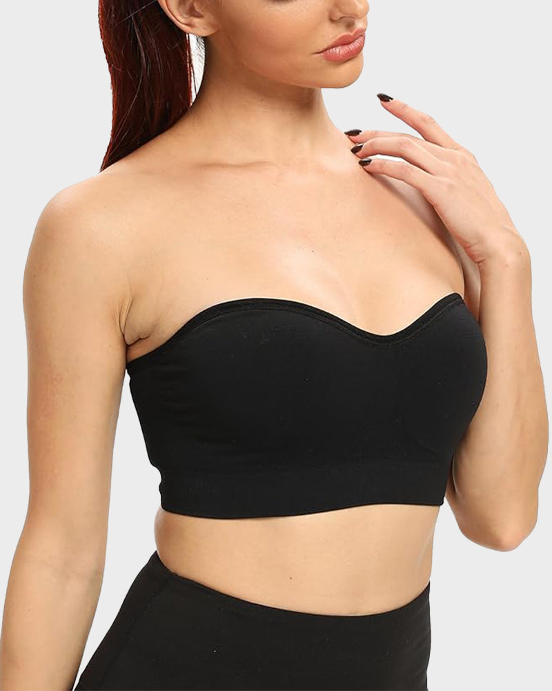 Rutschfester nahtloser trägerloser Bandeau-BH