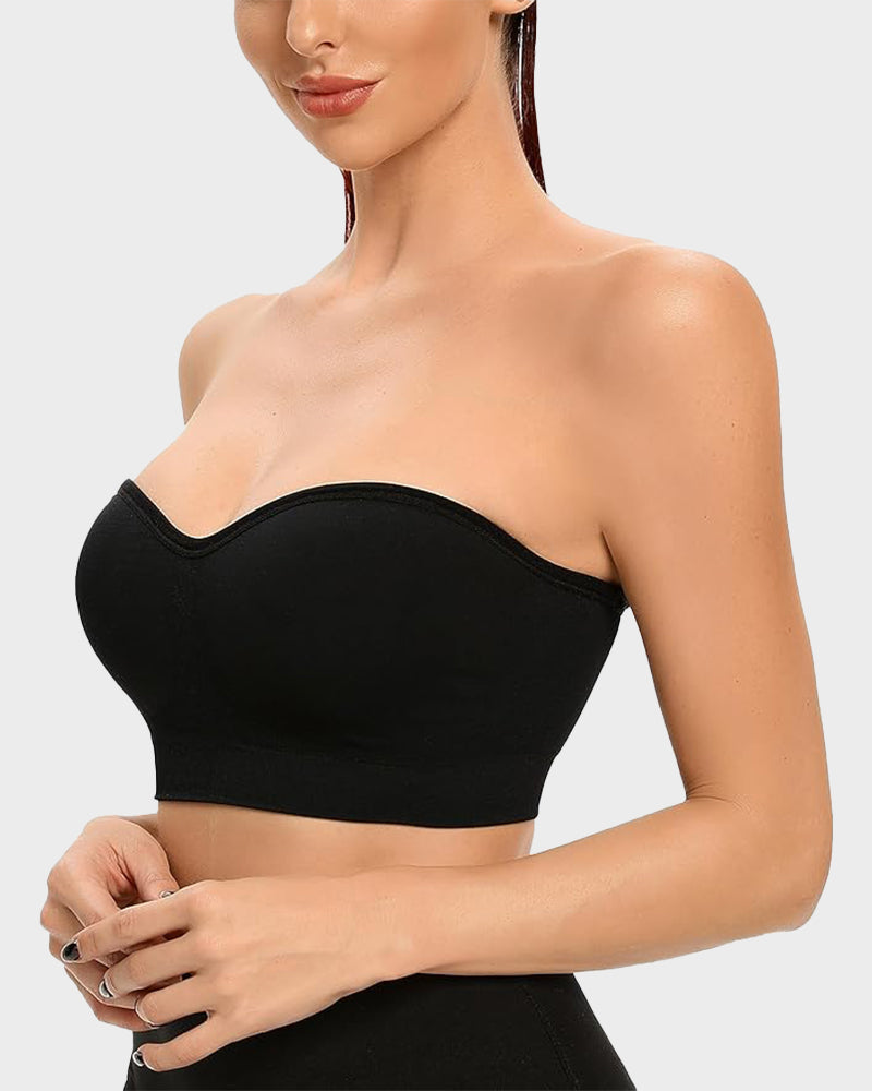 Rutschfester nahtloser trägerloser Bandeau-BH