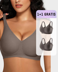 1+1 GRATIS – Nahtloser Bügelloser Komfort-BH mit Gel-Streifen