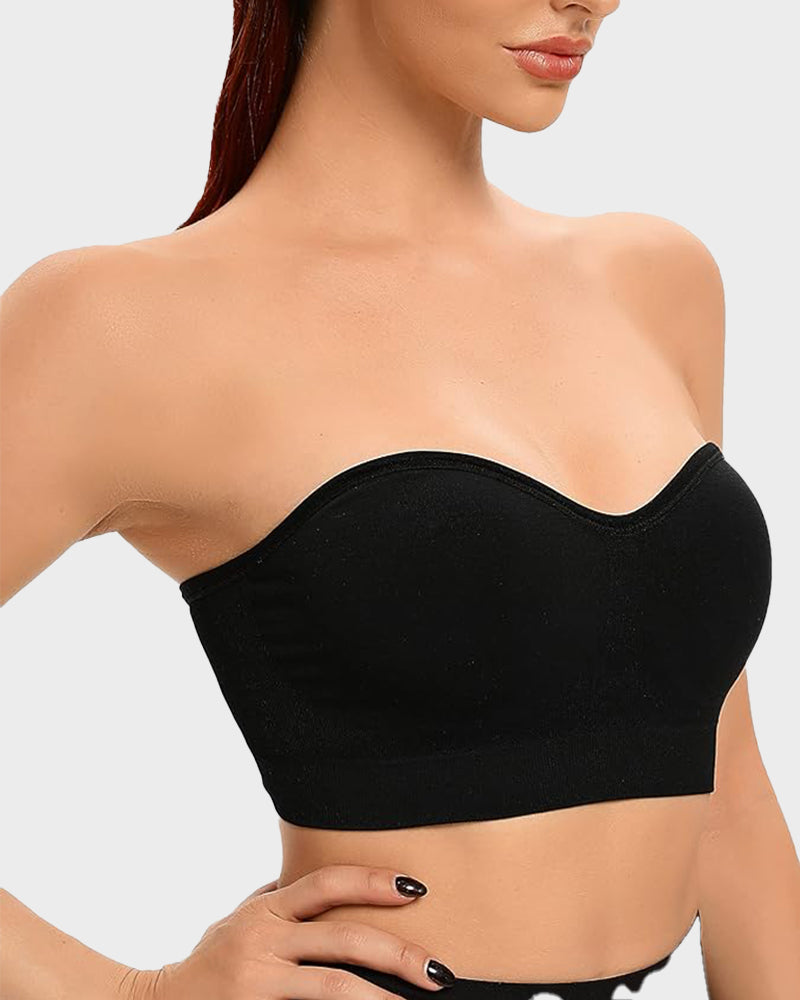 Rutschfester nahtloser trägerloser Bandeau-BH
