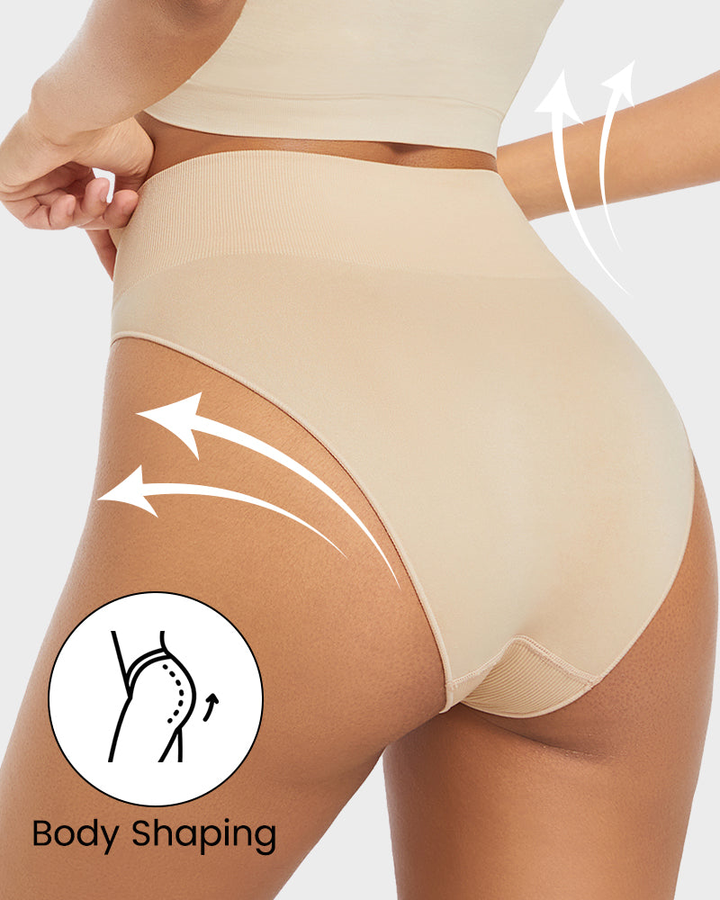 Nahtlose High-Waist-Slips mit Bauchkontrolle (3er-Pack)