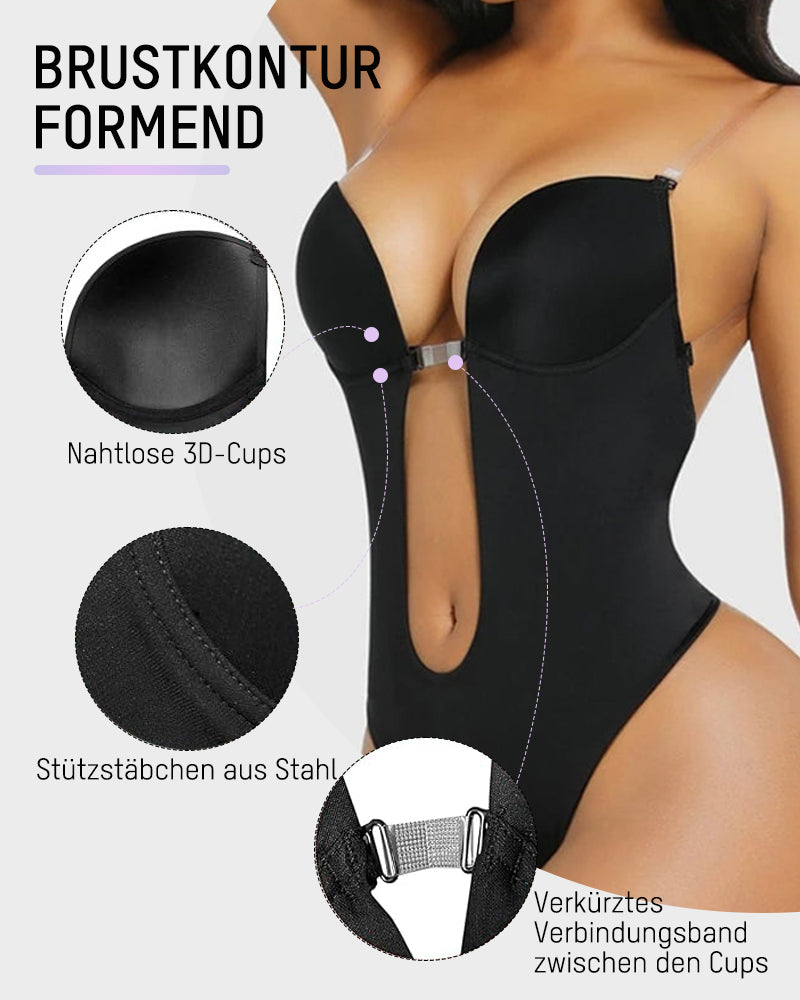 Trägerloser Stringbody mit U-Ausschnitt