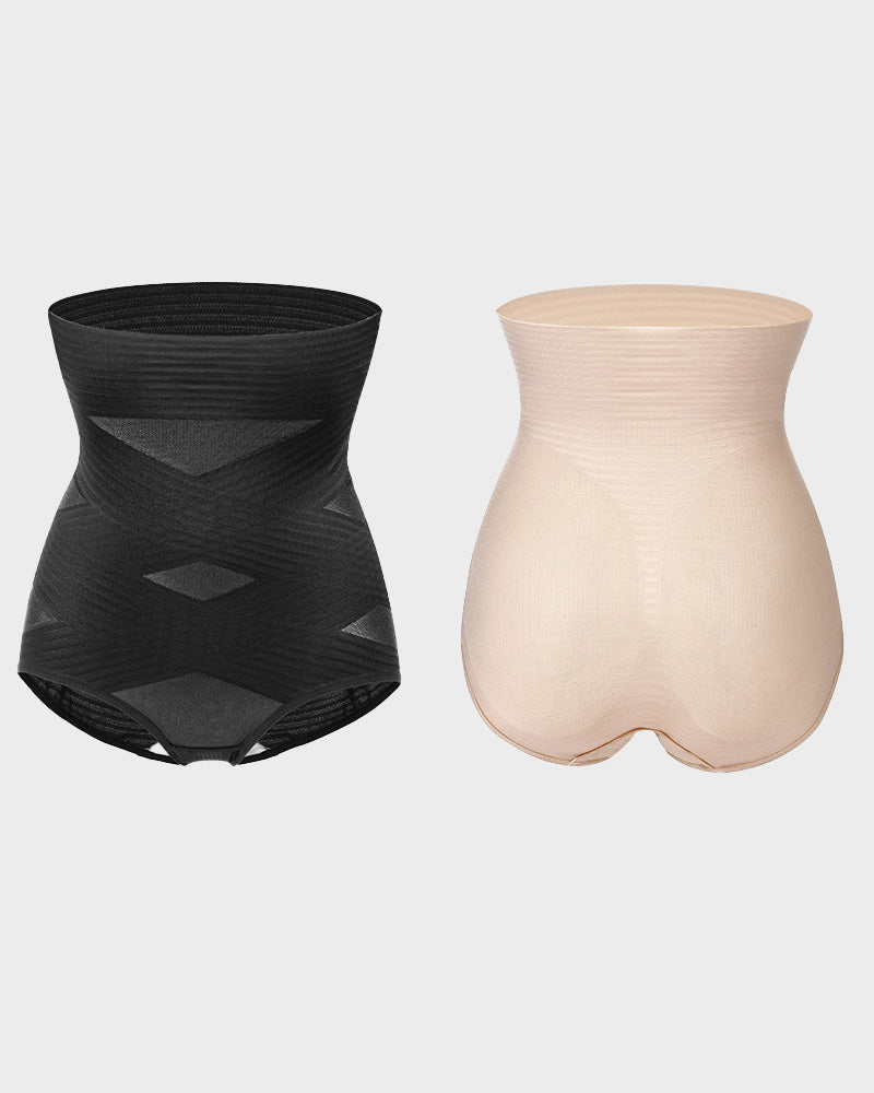 High-Waist Shaping-Body für Damen mit schlankem Kreuz-Design und Po-Lifting