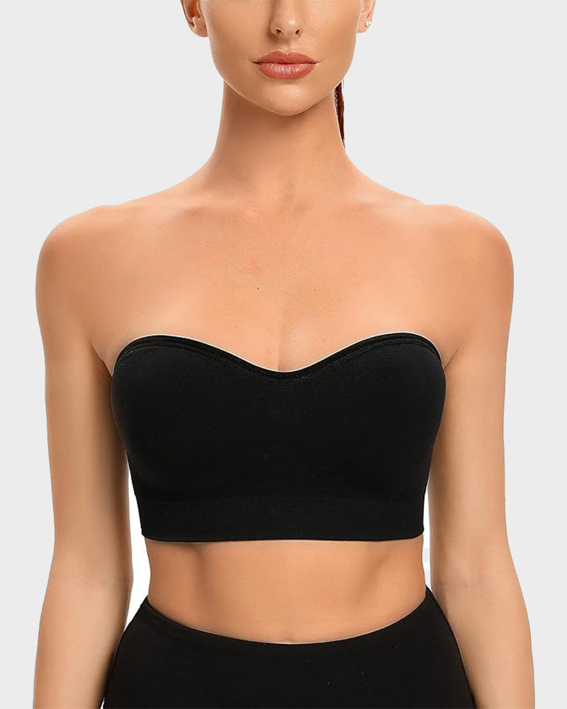 Rutschfester nahtloser trägerloser Bandeau-BH