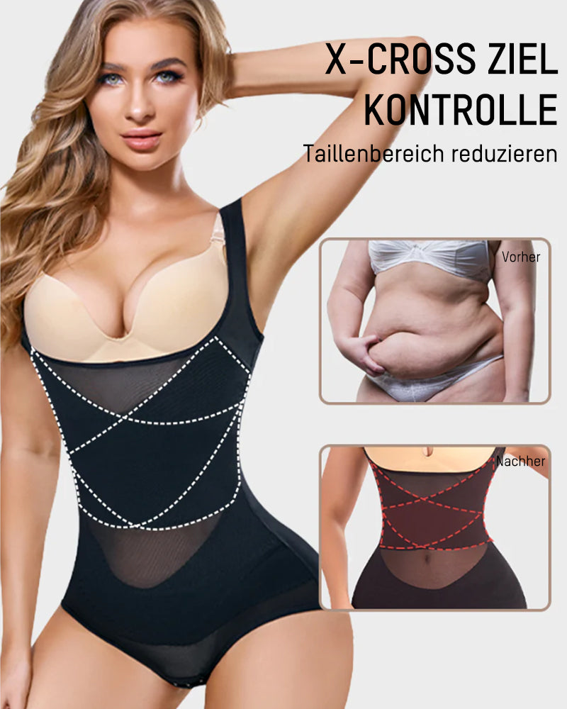 Body Shaper mit offenem Brustbereich und Kreuz-Kompression