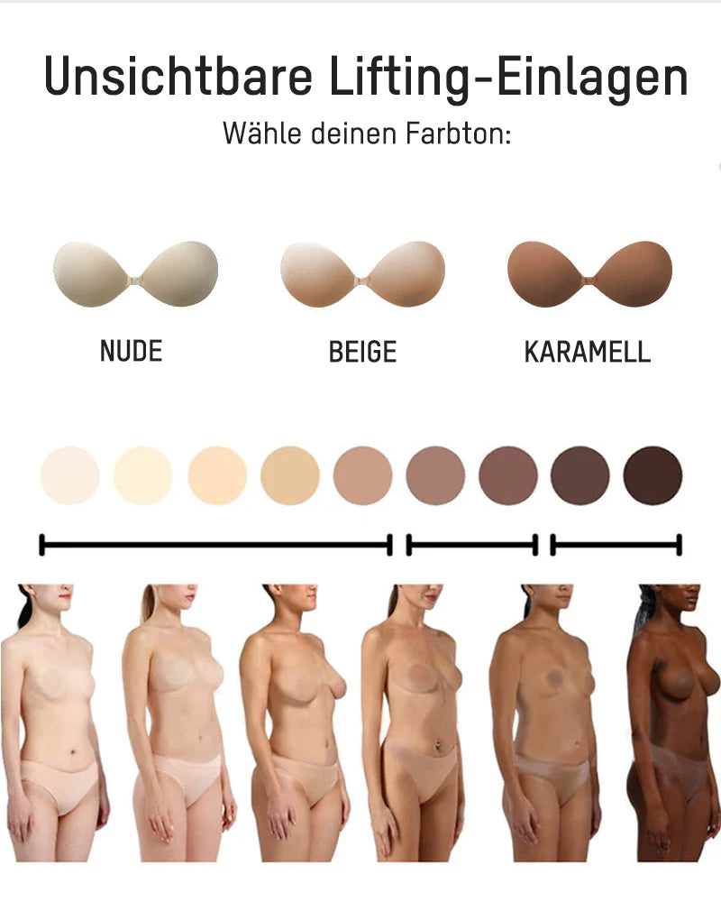 Unsichtbarer Push-up BH zum Kleben mit Frontverschluss (2 Paar)