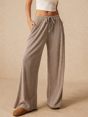 Bequeme Jogginghose mit hoher Taille und weitem Bein, vielseitige Sporthose für entspannte Passform