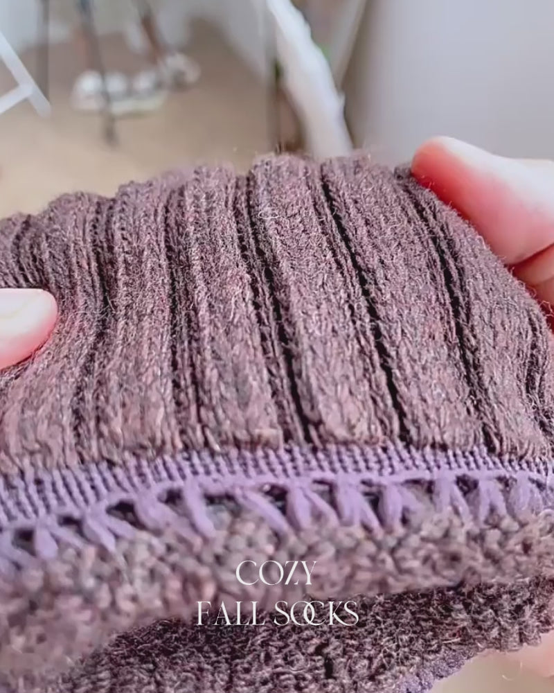 Kuschelige Rippstrick-Socken mit Fleecefutter