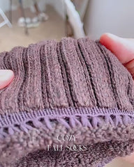 Kuschelige Rippstrick-Socken mit Fleecefutter