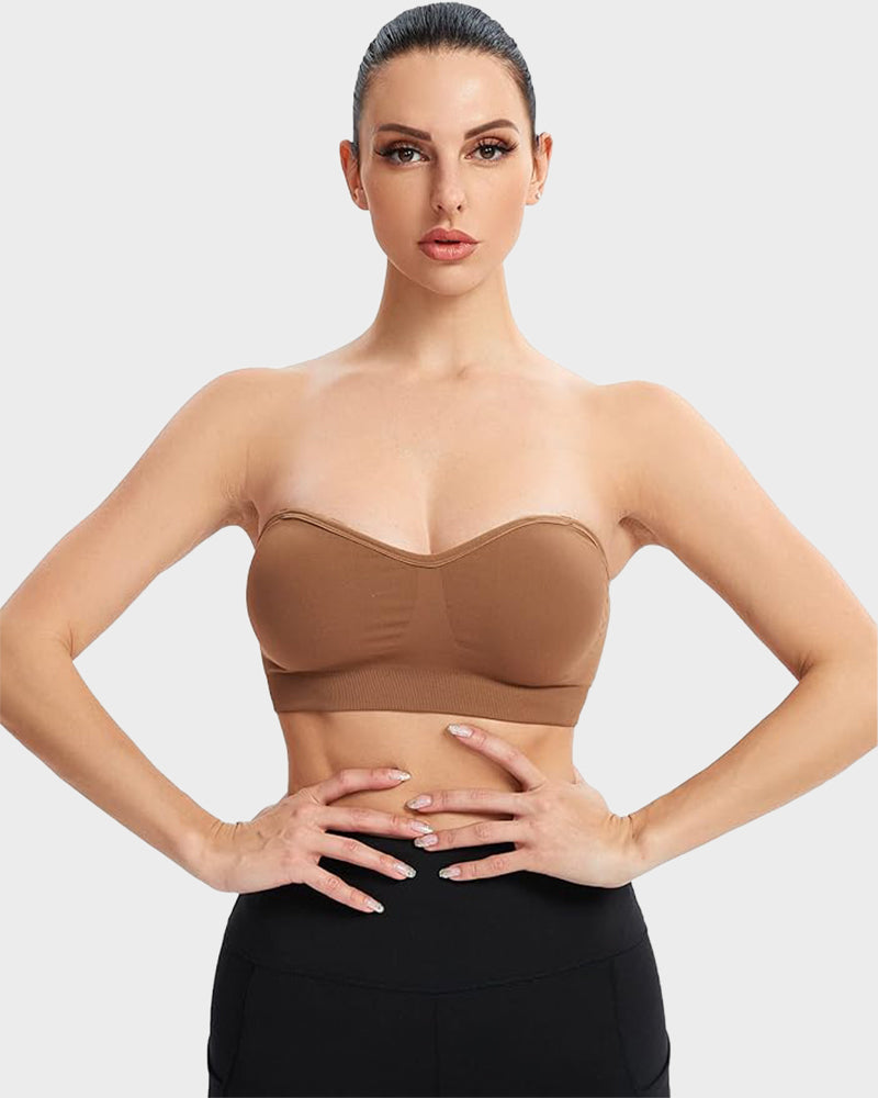 Rutschfester nahtloser trägerloser Bandeau-BH