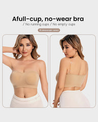 Rutschfester nahtloser trägerloser Bandeau-BH