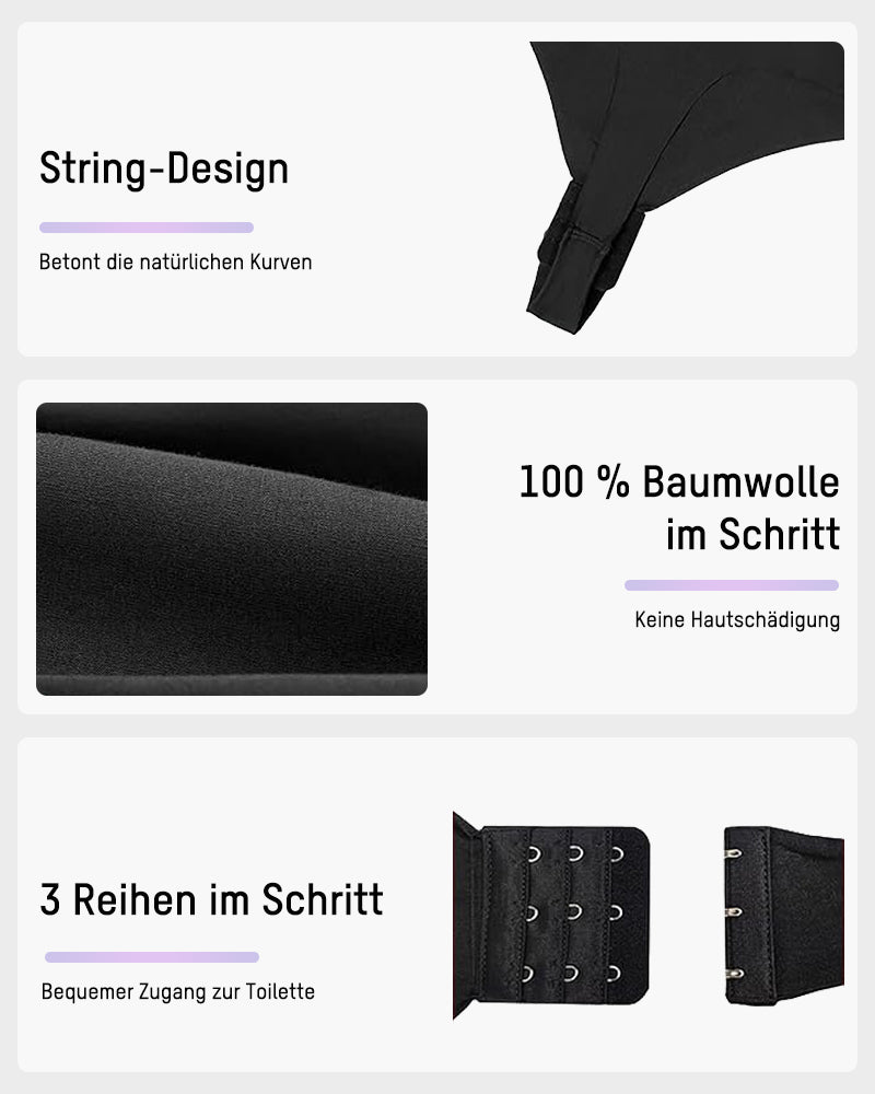 Trägerloser Stringbody mit U-Ausschnitt