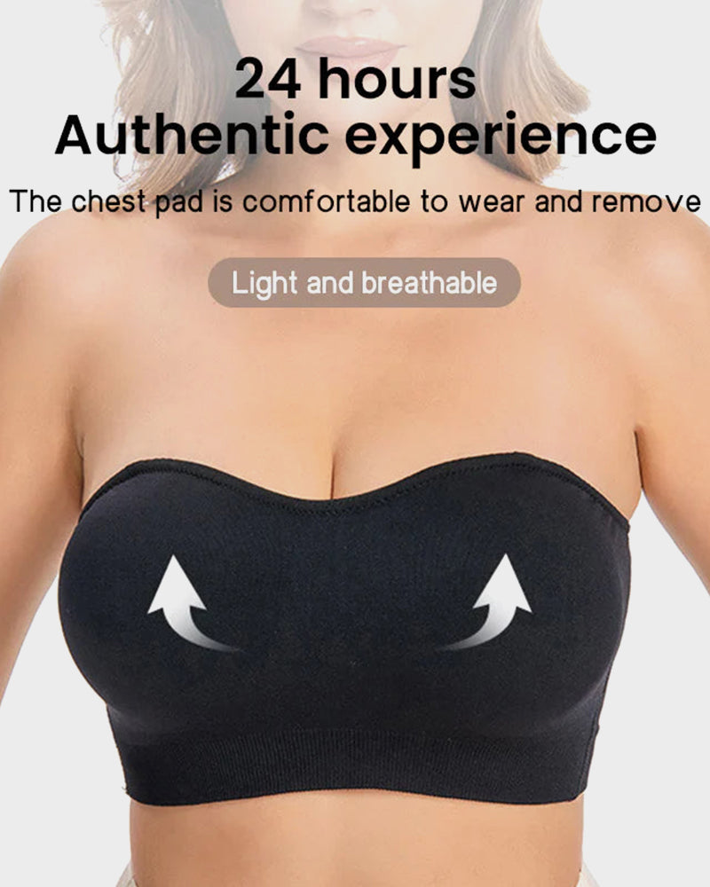 Rutschfester nahtloser trägerloser Bandeau-BH