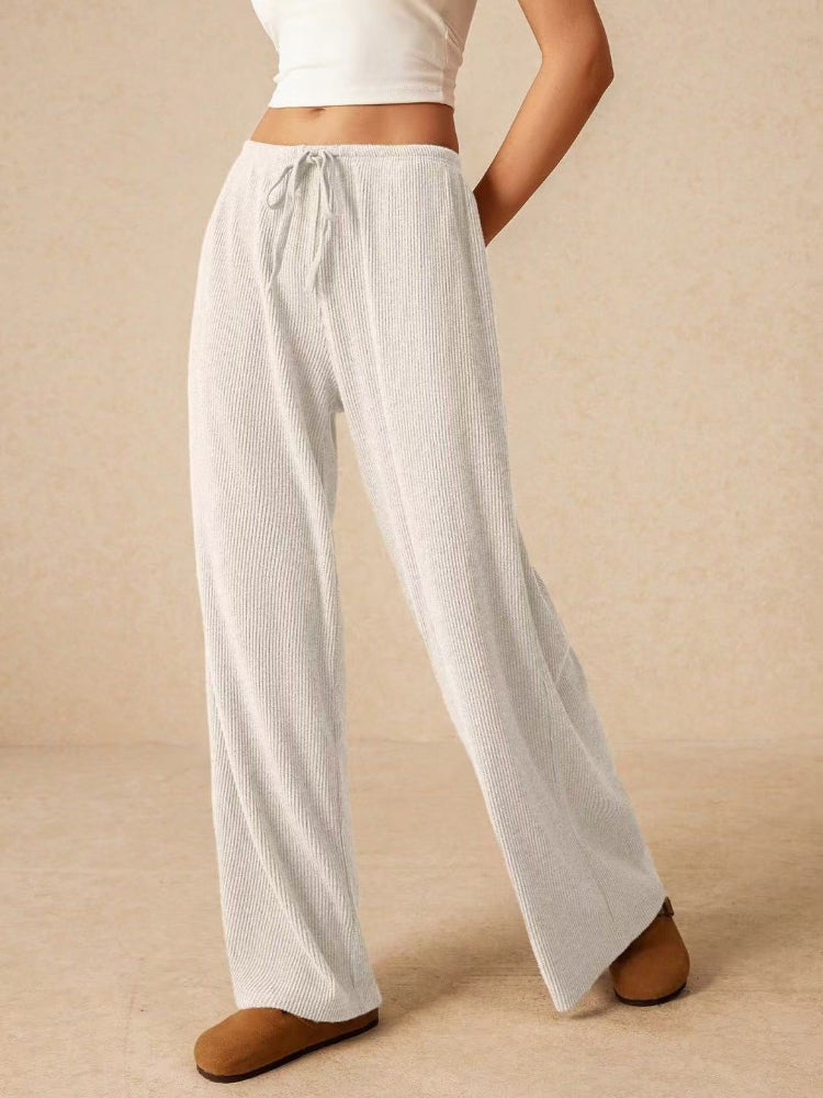 Bequeme Jogginghose mit hoher Taille und weitem Bein, vielseitige Sporthose für entspannte Passform