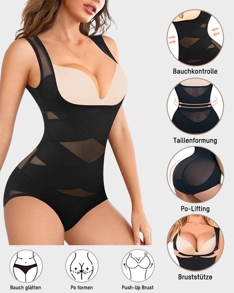 Body Shaper mit offenem Brustbereich und Kreuz-Kompression