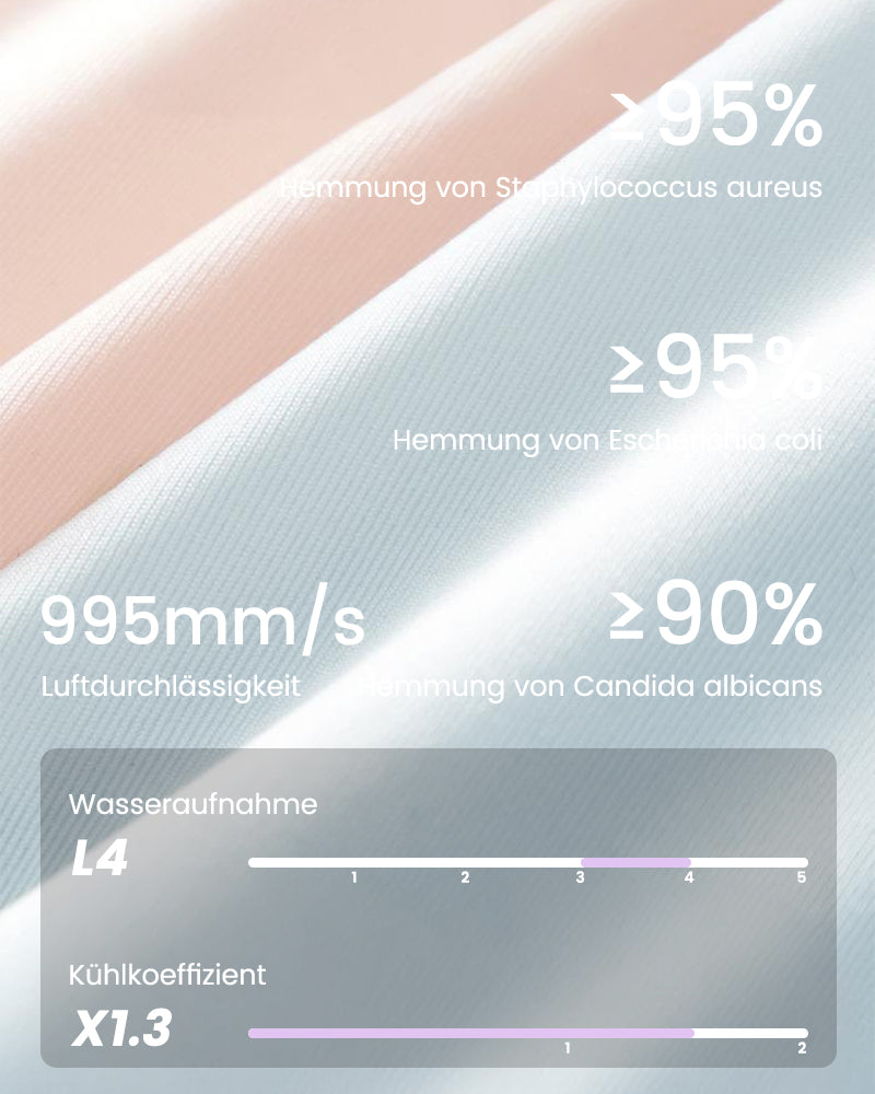 Nahtlose High-Waist-Slips aus Eis-Seide mit Bauchkontrolle (4er-Pack)