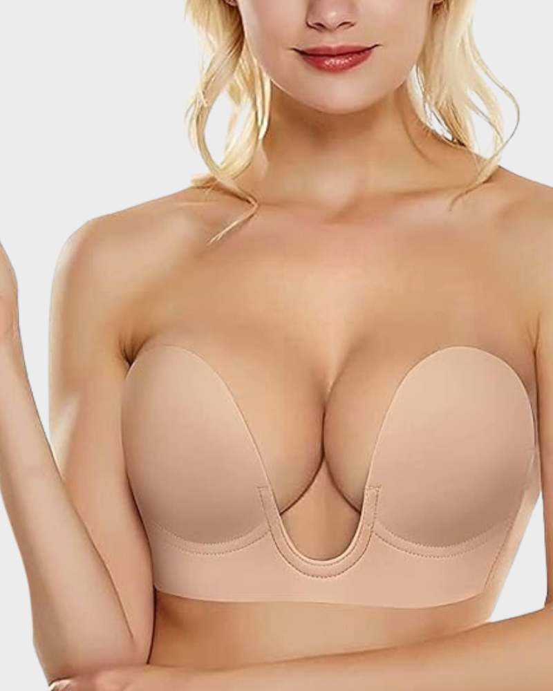 Trägerloser Push-up-BH mit tiefem Ausschnitt