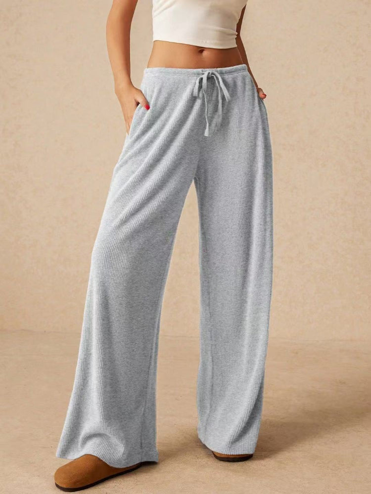 Bequeme Jogginghose mit hoher Taille und weitem Bein, vielseitige Sporthose für entspannte Passform
