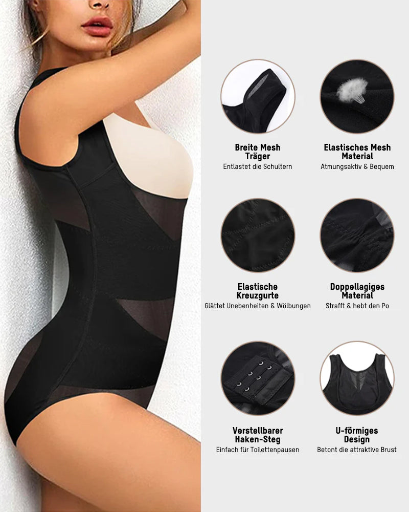 Body Shaper mit offenem Brustbereich und Kreuz-Kompression