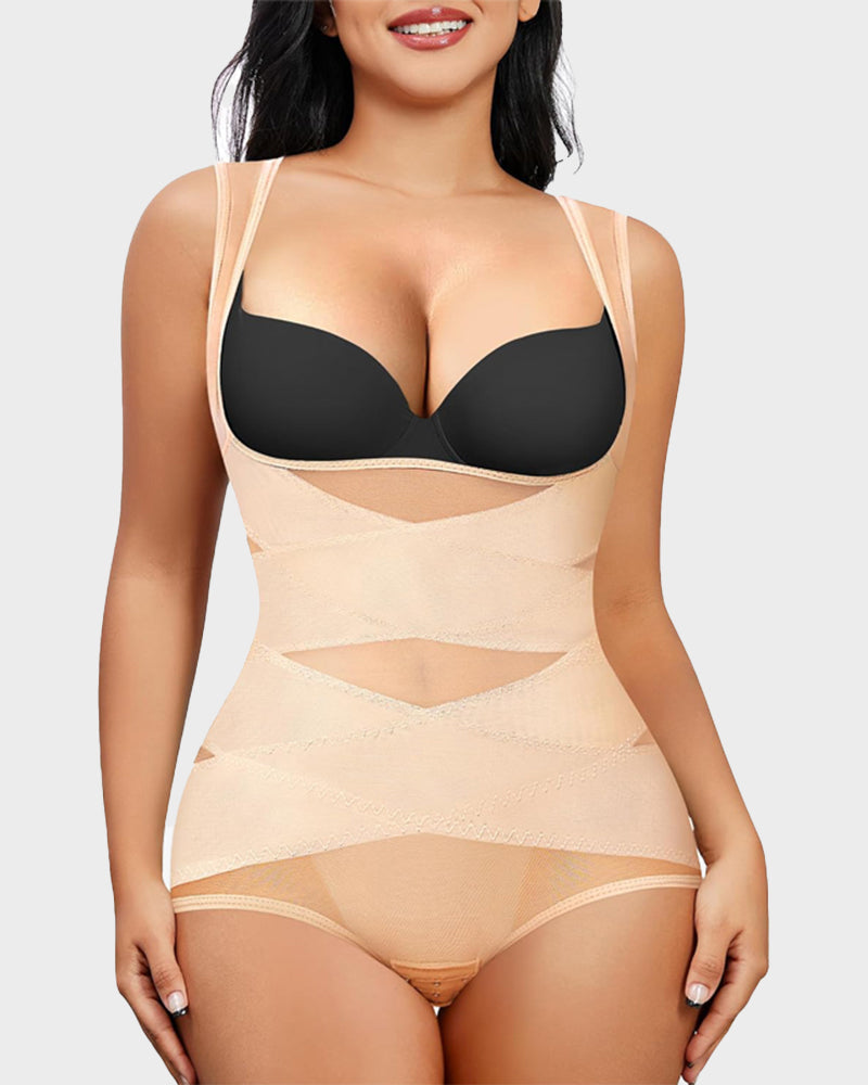 Body Shaper mit offenem Brustbereich und Kreuz-Kompression
