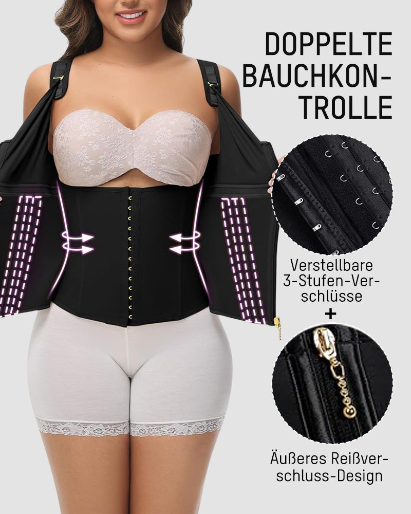 Doppellagiger Taillenformer mit Bauchkontrolle und integriertem BH