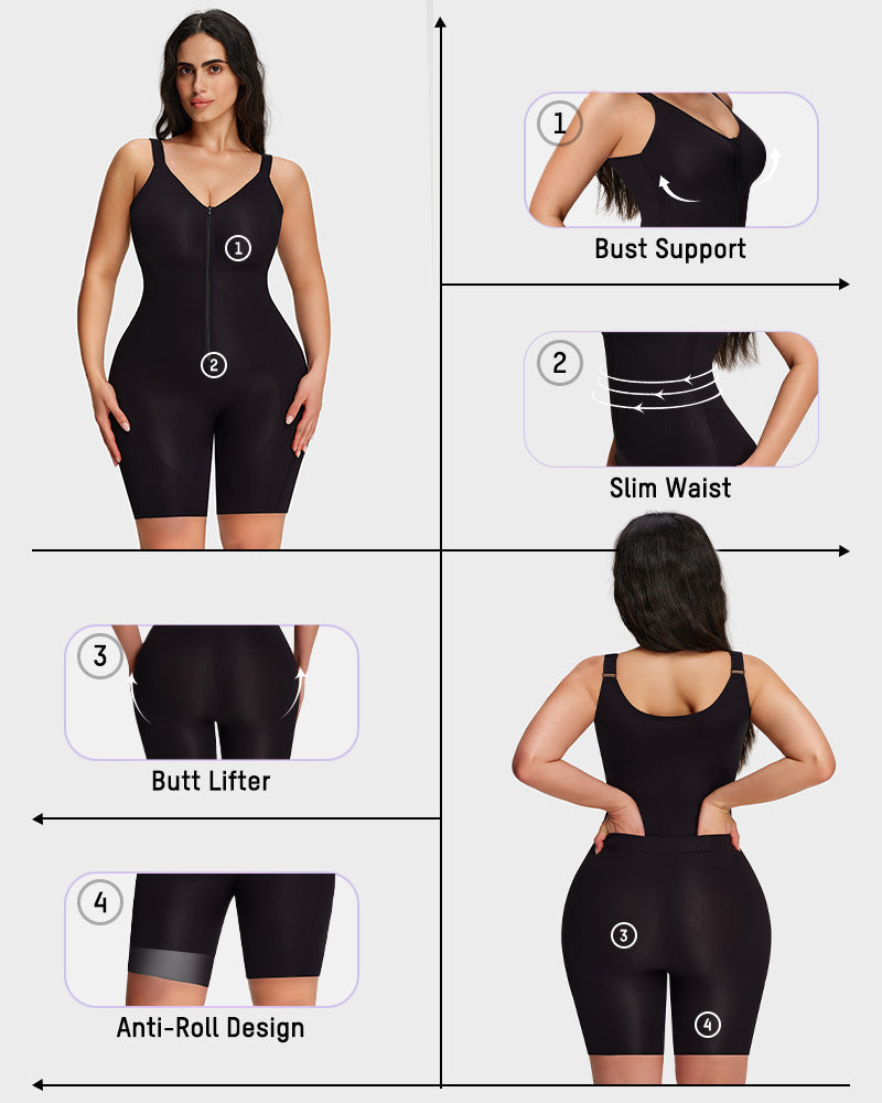Easyslide™ Zipper Lightweight Sculpting Bodysuit（直播链接）