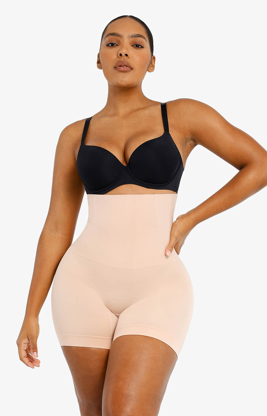 Bequeme High-Waist Shaping-Shorts mit Stützstäbchen