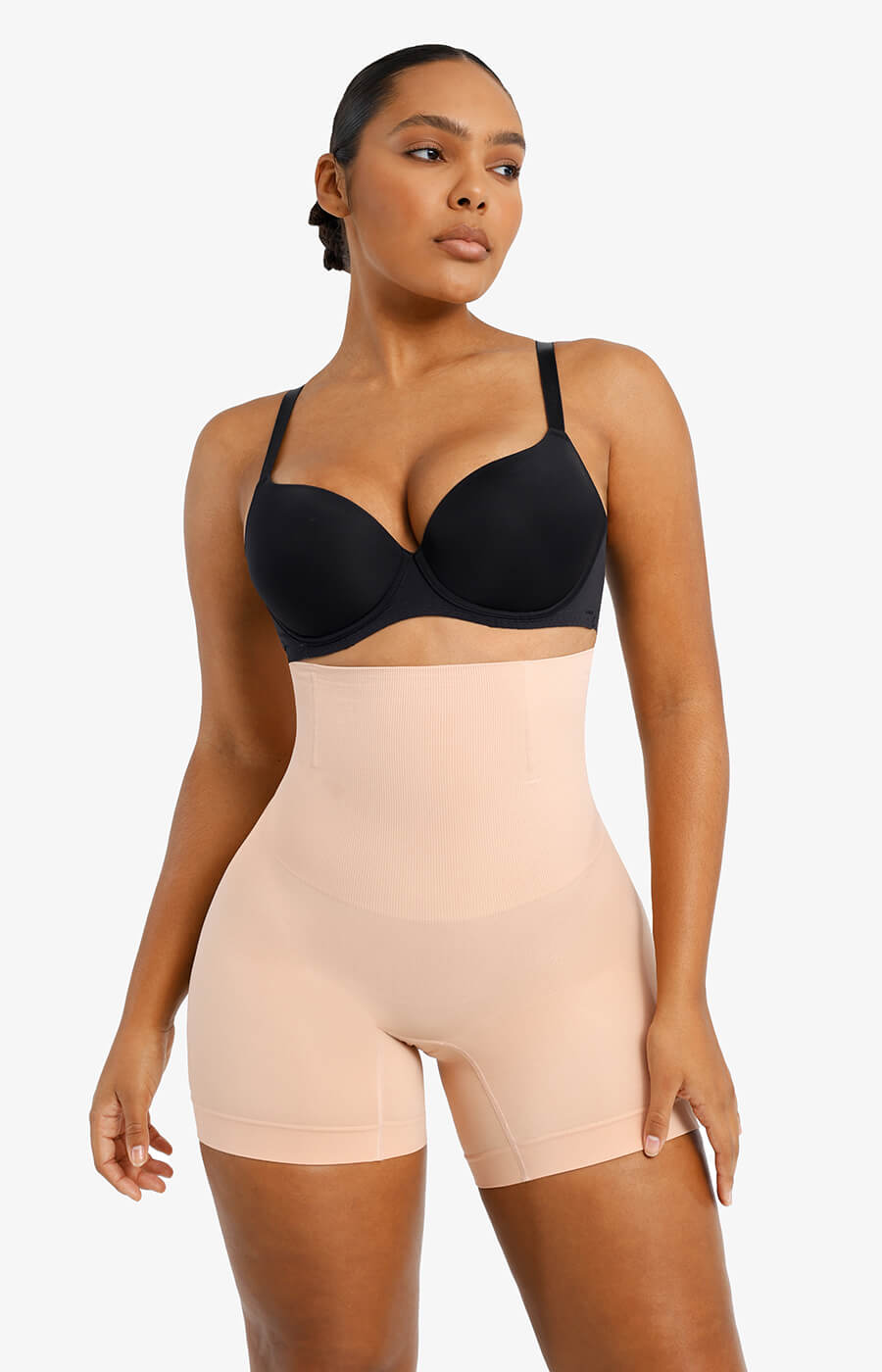 Bequeme High-Waist Shaping-Shorts mit Stützstäbchen