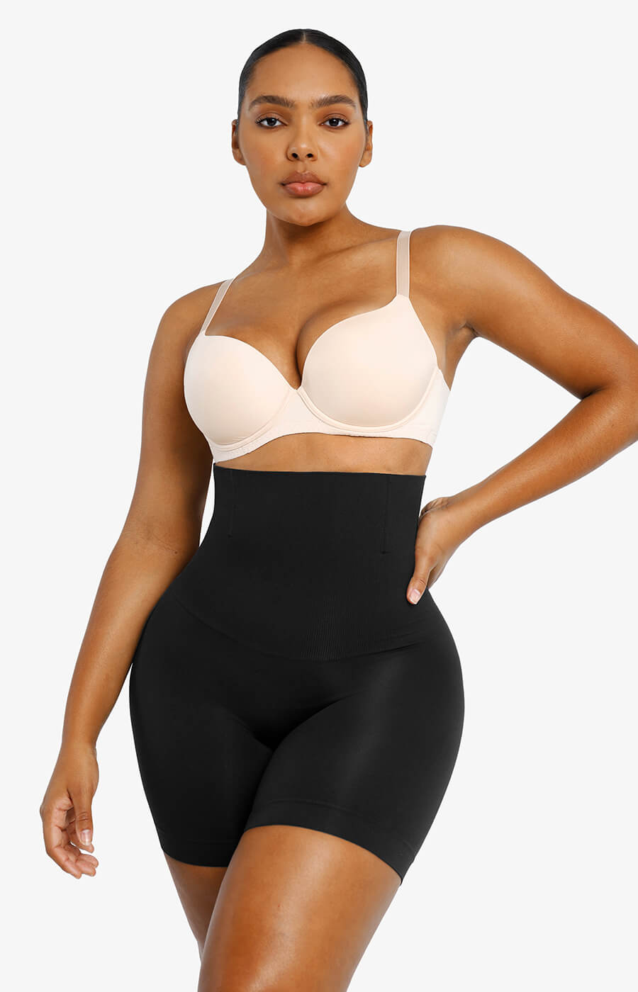 Bequeme High-Waist Shaping-Shorts mit Stützstäbchen