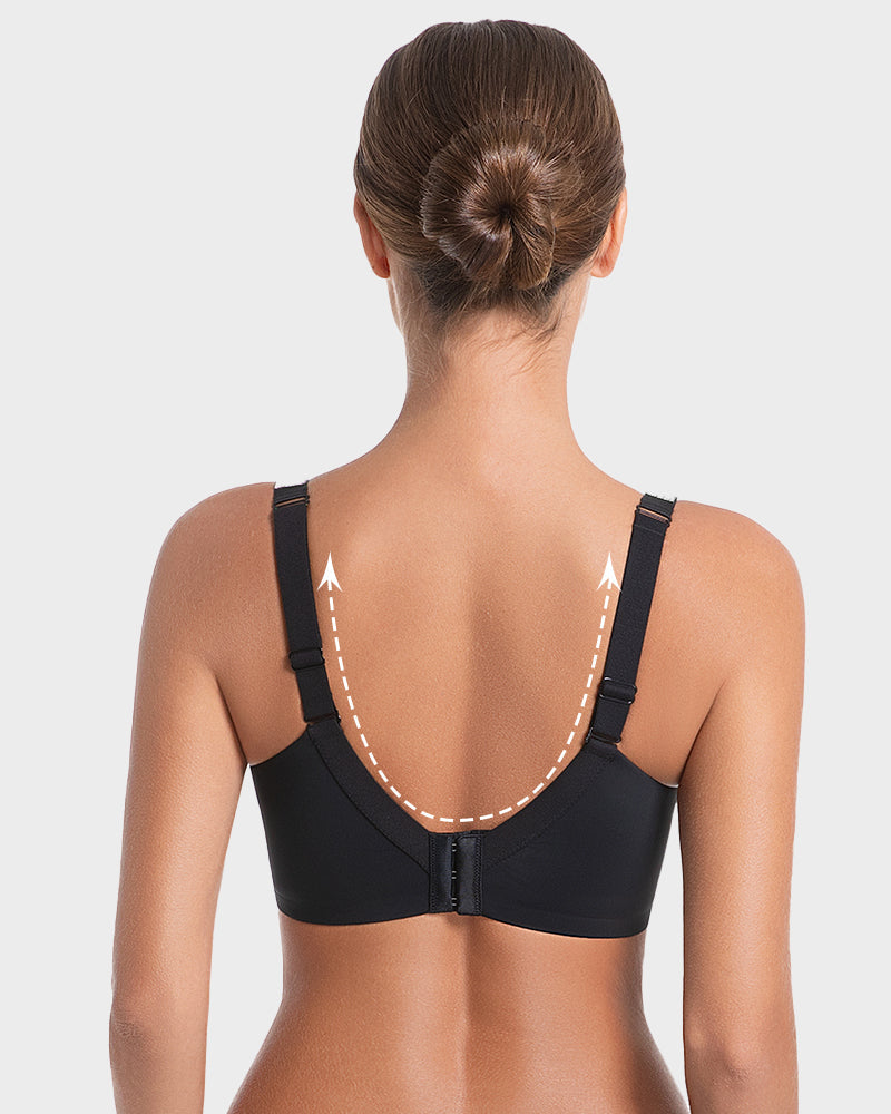 Tiefer V-Push-up-BH mit Bügel und Strass-Trägern