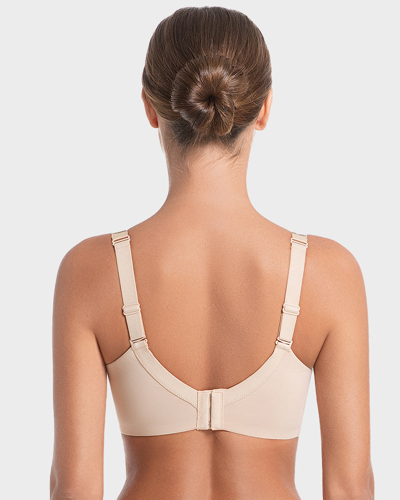 Tiefer V-Push-up-BH mit Bügel und Strass-Trägern