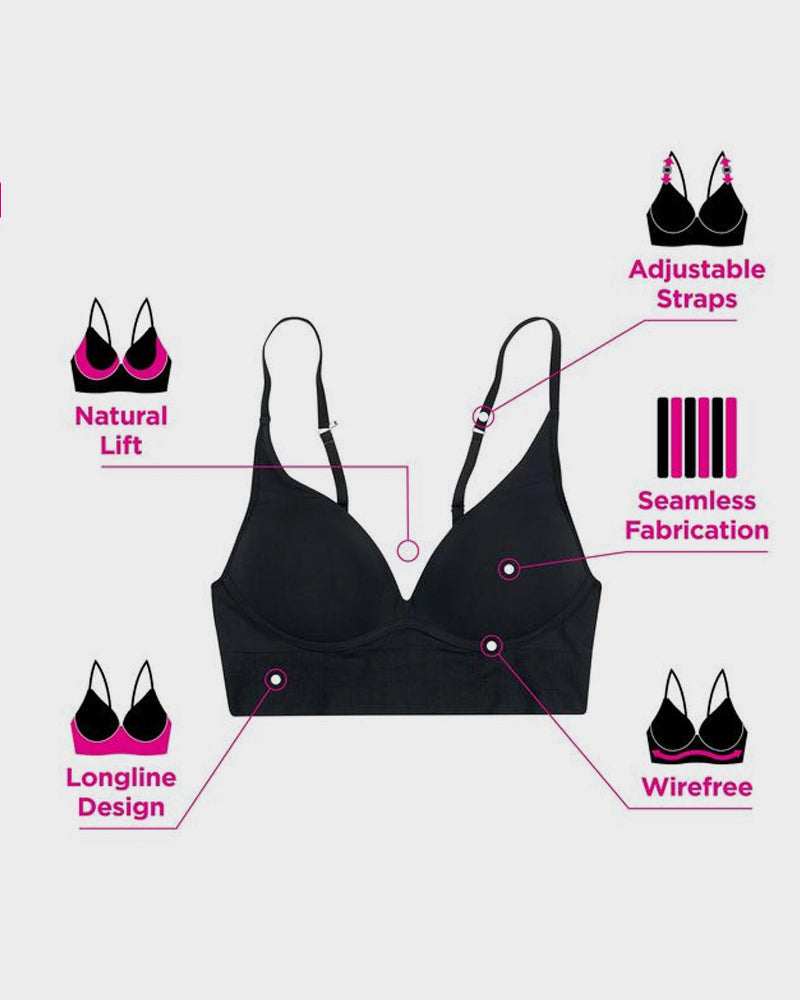 Tiefer V-Drahtlos-Bralette für perfekten Halt und Komfort